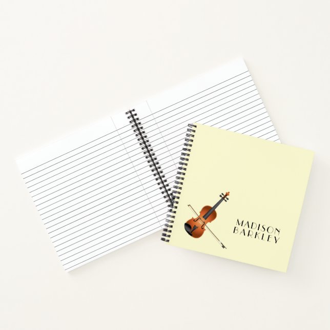 Violin Musician Teacher Streichorchester Notizbuch (Innenseite)