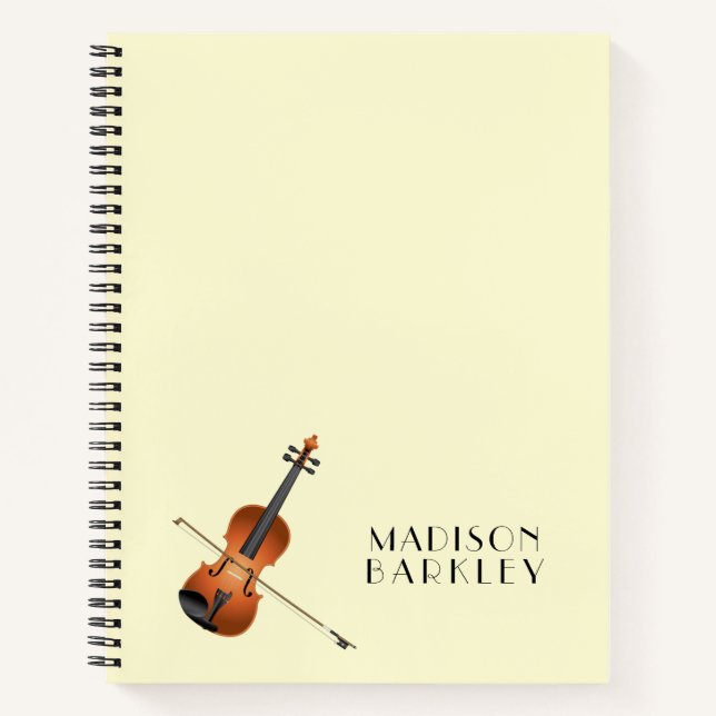 Violin Musician Teacher Streichorchester Notizbuch (Vorderseite)
