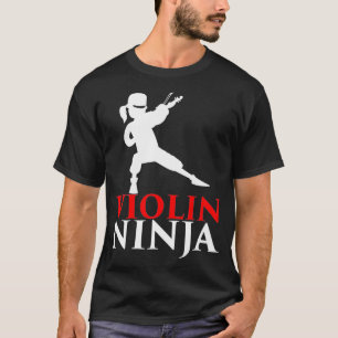 Violin Ninja Violinist Music Lover Geschenk Vorher T-Shirt