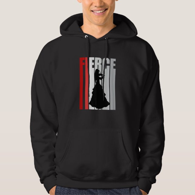 Violin Player Womens Red Musical Instrument Violin Hoodie (Vorderseite)