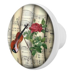 Violin~Rosa Gallica Pontiana ~ Pierre J. Redouté Keramikknauf