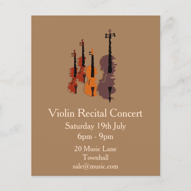 Violin-Saiteninstrument Erwägung Musik Flyer (Vorne)