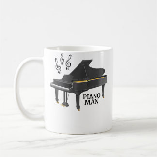 Violin-Schlüssel-Flügel-Piano-Mann Kaffeetasse