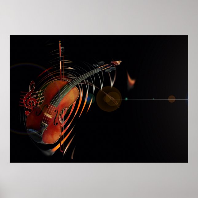 Violin-Schlüssel Poster (Vorne)