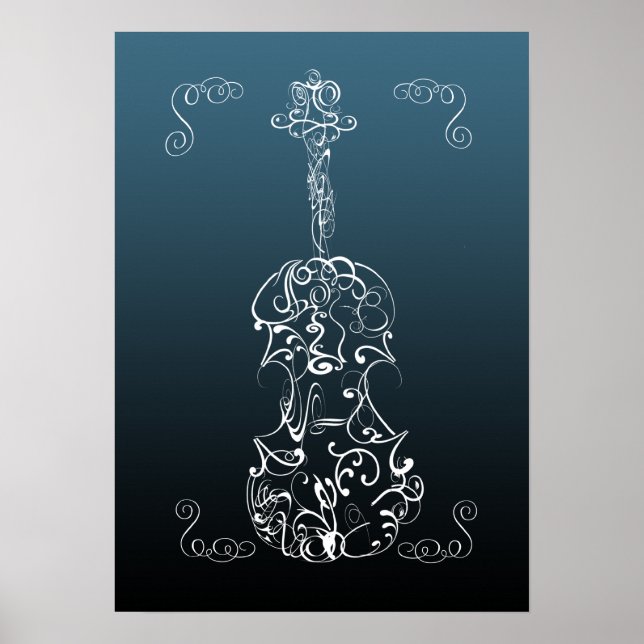 Violin Scrawl Poster (Vorne)