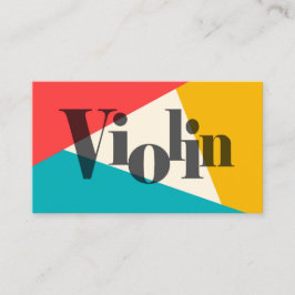 Violin Tri Colour - Türkis Coral Gold Visitenkarte