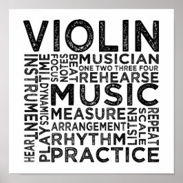 Violin Typografie Poster