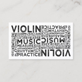 Violin Typografie Visitenkarte