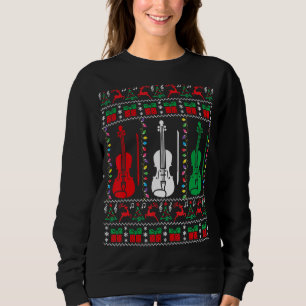 Violin Ugly Weihnachts Sweater Violinist Xmas Fami Sweatshirt