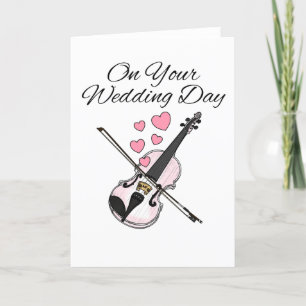 Violin Wedding Card Violinist Streichmusiker Dankeskarte