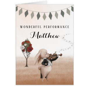 Violin Wonderful Performance Greeting Card