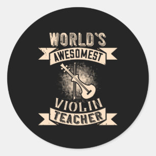 Violin World ist der großartigste Geigerlehrer Runder Aufkleber