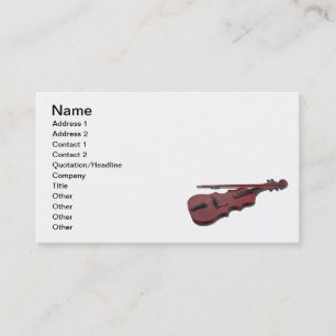 ViolinAndBow012511, Name, Adresse 1, Adresse 2,... Visitenkarte