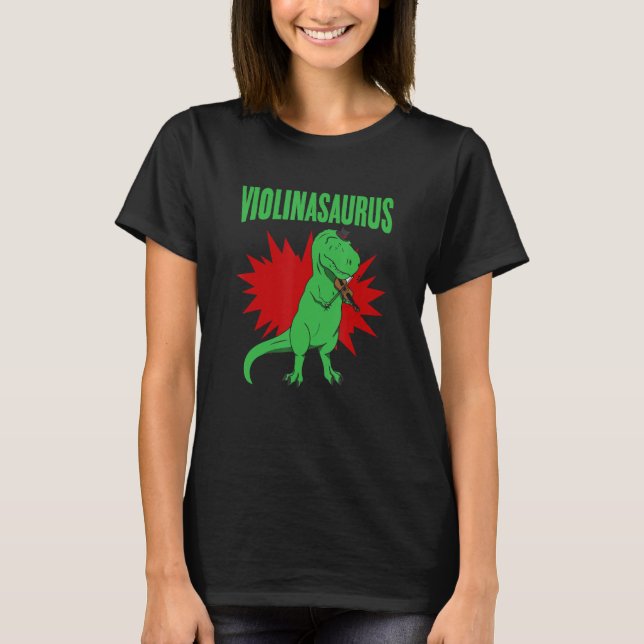 Violinasaurus Violinist Dinosaur Orchestra Viola T T-Shirt (Vorderseite)