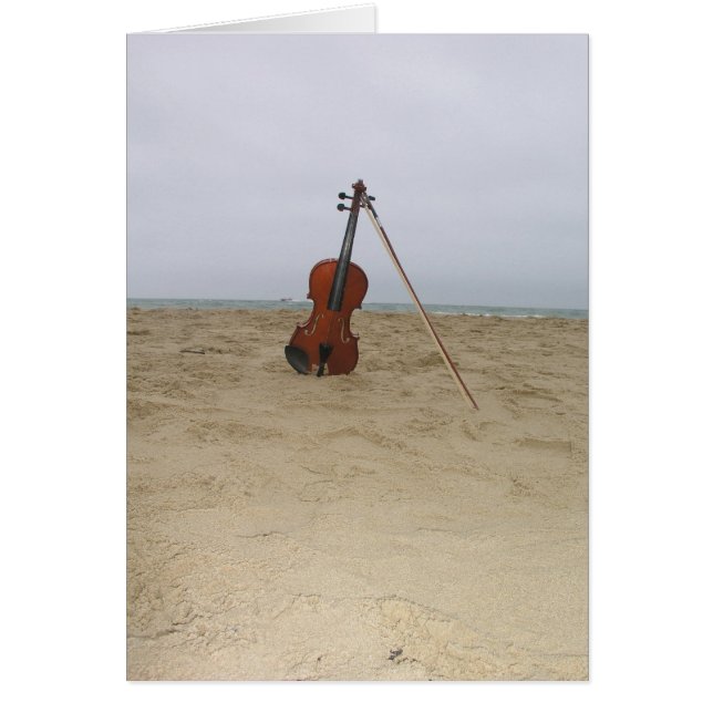 Violine auf Strand (Vorne)