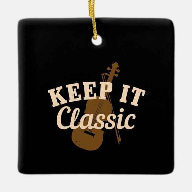 Violine - Behalt IT Classic Keramikornament (Vorderseite)