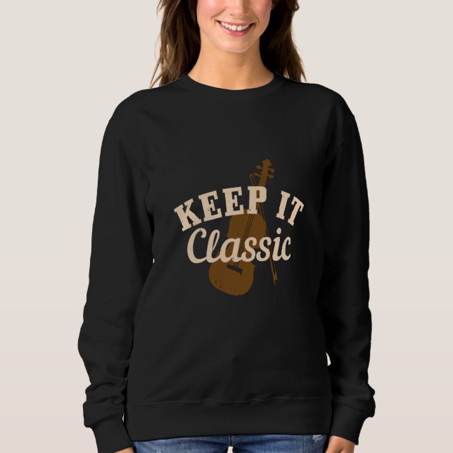 Violine - Behalt IT Classic Sweatshirt (Vorderseite)