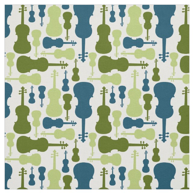 Violine - Blau und Grün Stoff (Muster)
