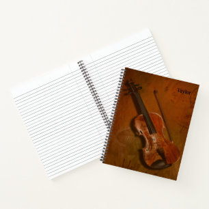 Violine & Bow - Auswahl der Innenseiten - Vollgrö Notizbuch