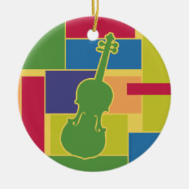 Violine Colorblocks Verzierung Keramik Ornament