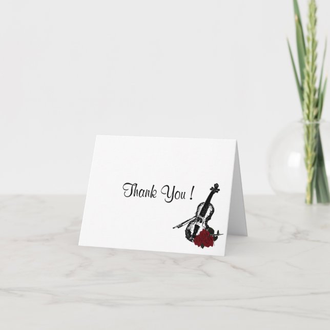Violine Danke, dass die Karte unbedruckt innen ist (Vorderseite)