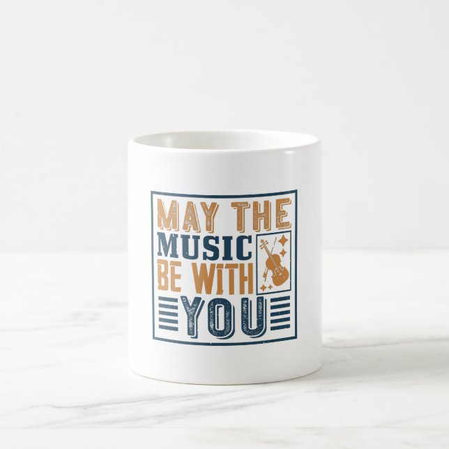 Violine - darf die Musik bei dir sein Kaffeetasse (Mittel)