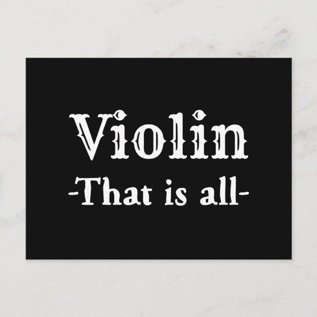 Violine, die alles lustige Musik Postkarte (Vorderseite)