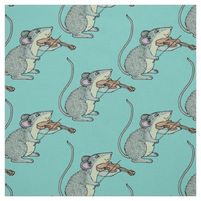 Violine, die Maus spielt Stoff (Muster)
