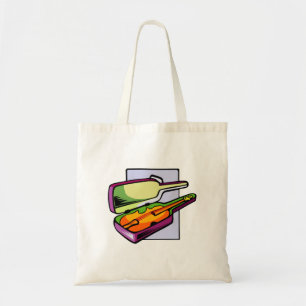 Violine, falls lila und grüne Grafik Tragetasche