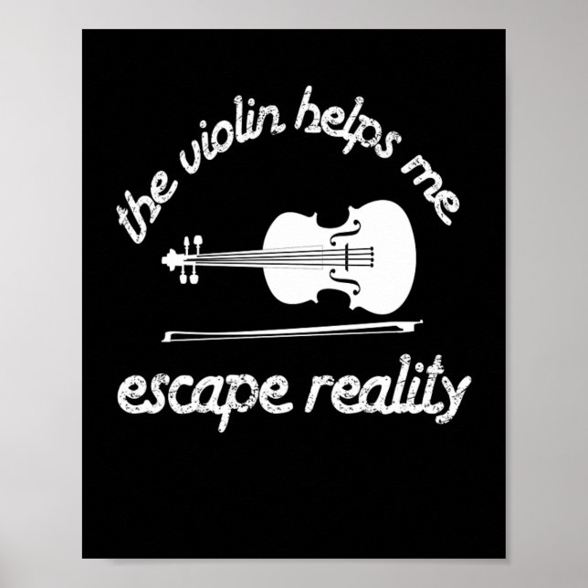 Violine hilft mir Geigermusiker Musik Poster (Vorne)