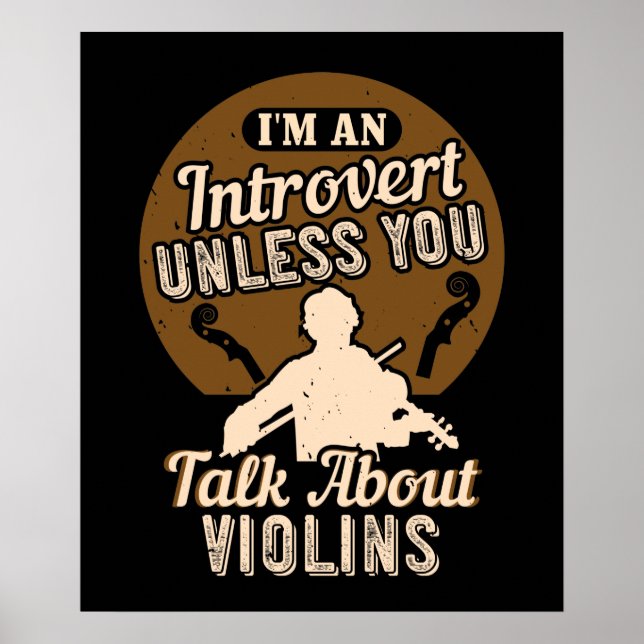 Violine - Ich bin ein Introvertierter Poster (Vorne)