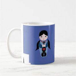 Violine Kokeshi Puppen-Kaffee-Tasse Tasse