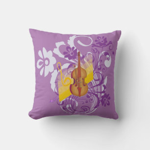 Violine Lila 2 Blumenwirbelkissen Kissen