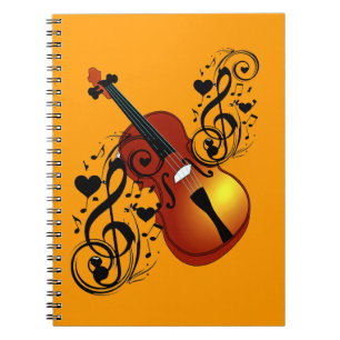 Violine, Lover im Herzen_ Notizblock