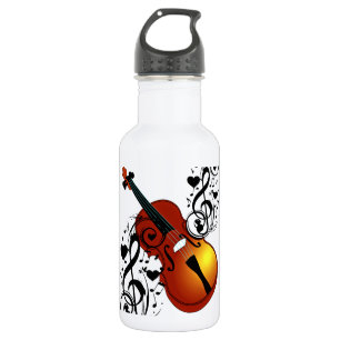 Violine, Lover im Herzen_ Trinkflasche