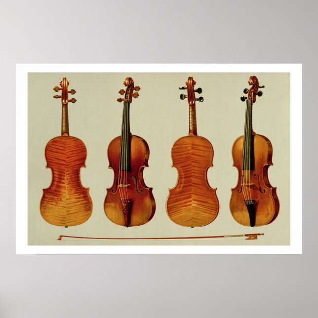 Violine (LtoR): die "Alard" von Antonio Stradivari Poster (Vorne)
