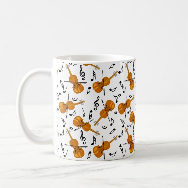Violine Musiknoten Kaffeetasse (Links)