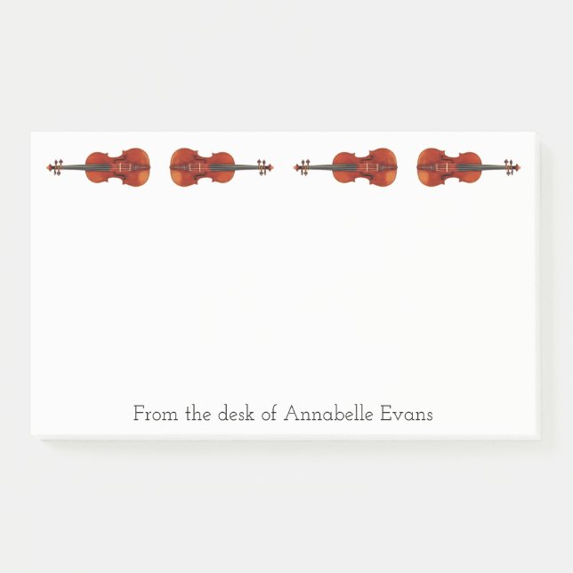 Violine personalisieren post-it klebezettel (Vorderseite)