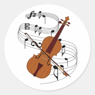 Violine Runder Aufkleber