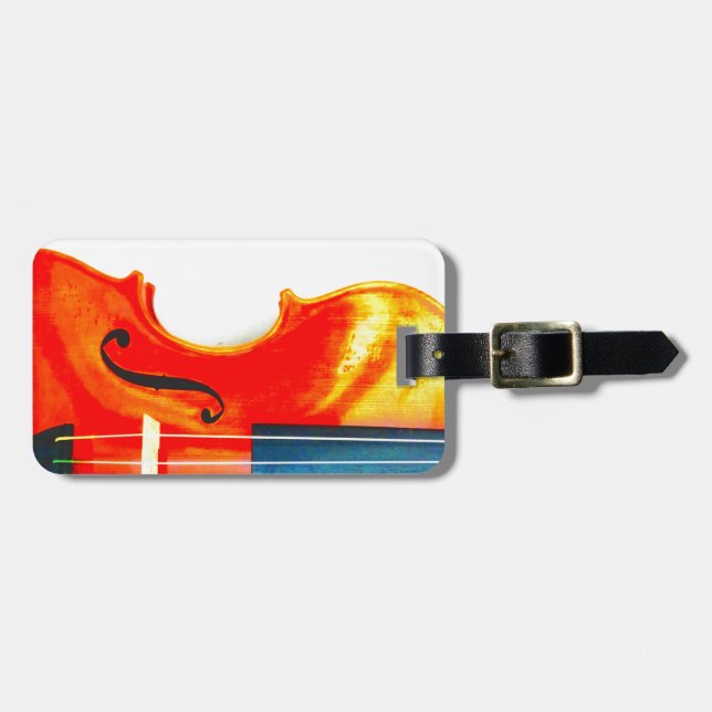 Violine Schöne und künstlerische Gepäckanhänger (Vorderseite horizontal)