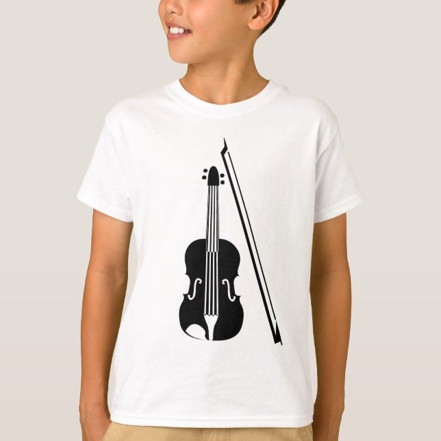 Violine - Schwarz T-Shirt (Vorderseite)