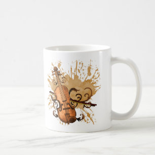 Violine-Tasse wirbeln Kaffeetasse