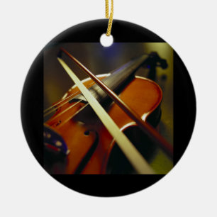Violine u. Bogen-Nahaufnahme 1 Keramik Ornament