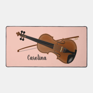 Violine und Bow Strings Musical Design Desk Mat Schreibtischunterlage