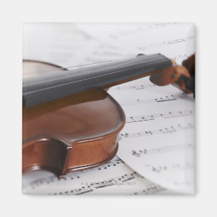 Violine und Noten Magnet