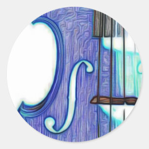 Violine, Viola, Cello? Runder Aufkleber