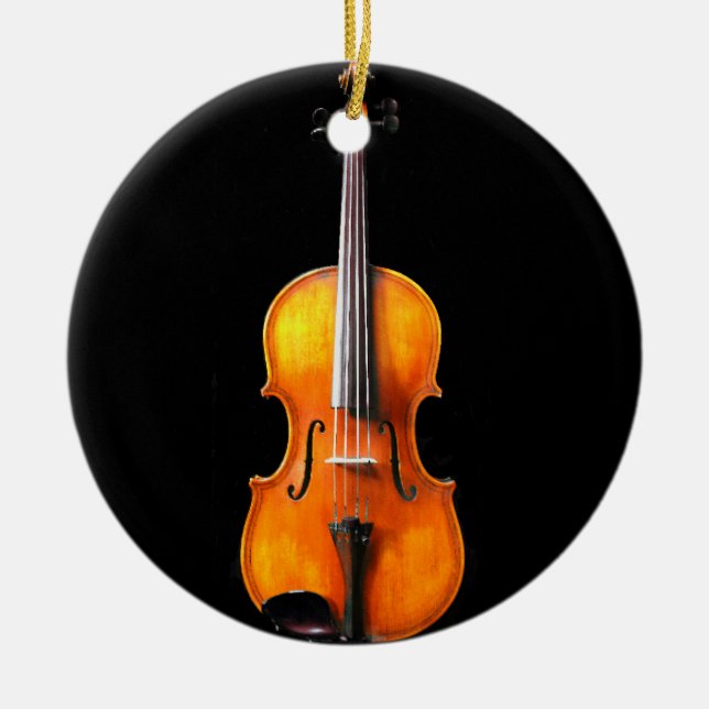 Violine/Viola-Verzierung durch Leslie Harlow Keramikornament (Vorne)