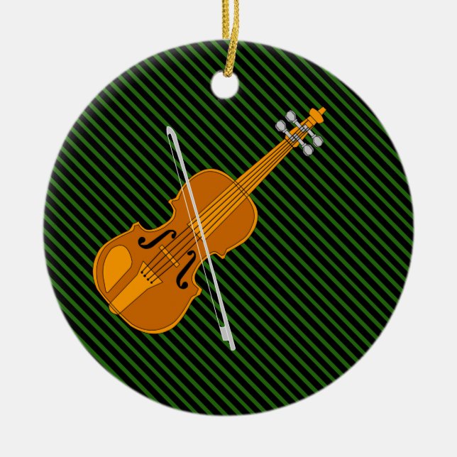 Violine Zeichnend Keramik Ornament (Vorne)