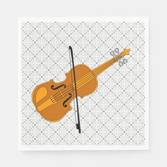 Violine Zeichnend Serviette (Vorderseite)