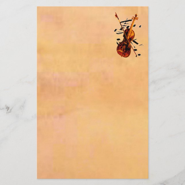 Violinen-Briefpapier Briefpapier (Vorderseite)